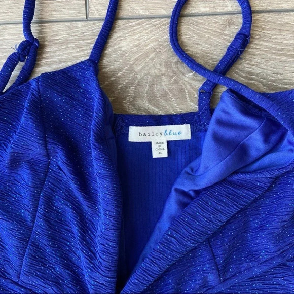NWT Bailey Blue Sparkle Crepe Bodycon  Mini Dress - Picture 9 of 16